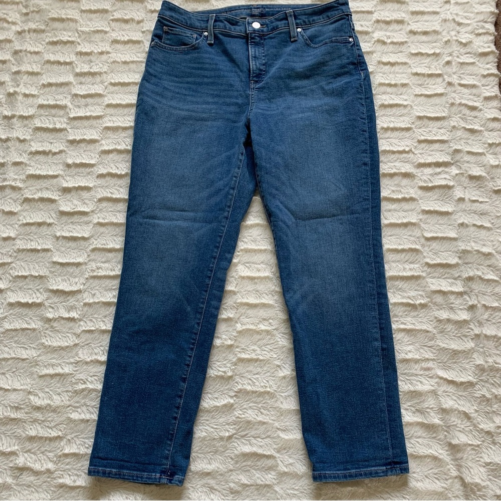 Chico's Dark Blue Cropped Ankle Jeans